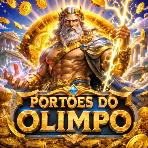 Cartão do jogo Gates of Olympus com símbolos gregos
